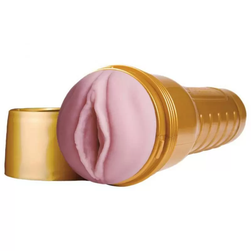 Мастурбатор для тренировки выносливости Fleshlight Gold Stamina вагина - розовый с золотистым
