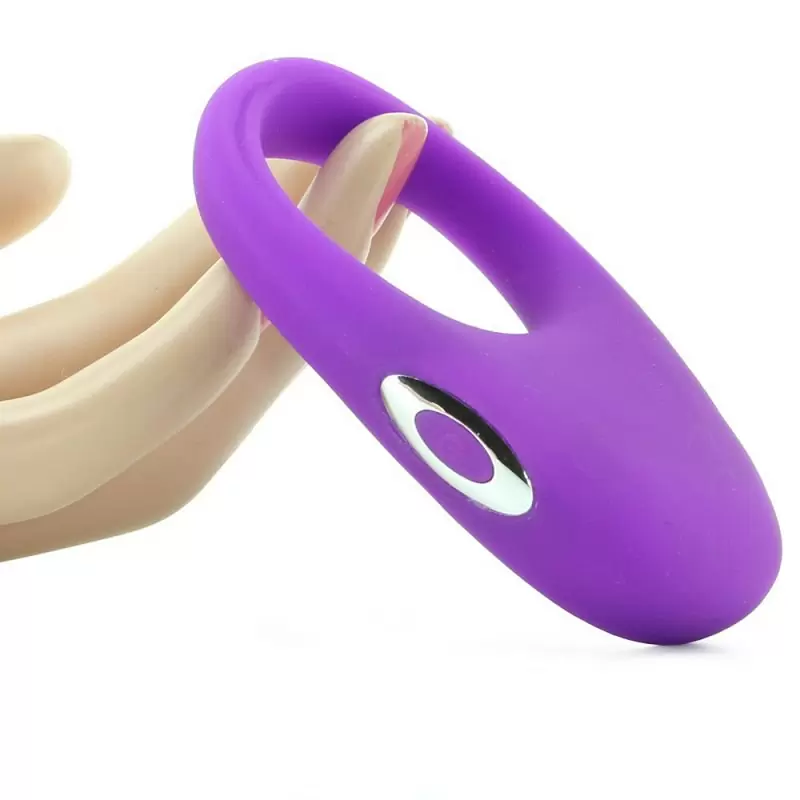 Эрекционное кольцо Embrace Pleasure Ring перезаряжаемое – фиолетовый