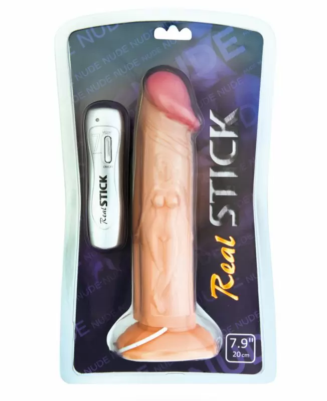 Виброреалистик TOYFA RealStick Nude 7,9” на присоске – телесный