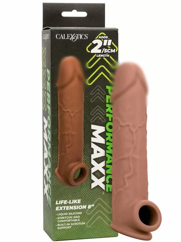 Реалистичная насадка-удлинитель California Exotic Novelties Performance Maxx Life-Like Extension, 22,25 см, силикон, телесный