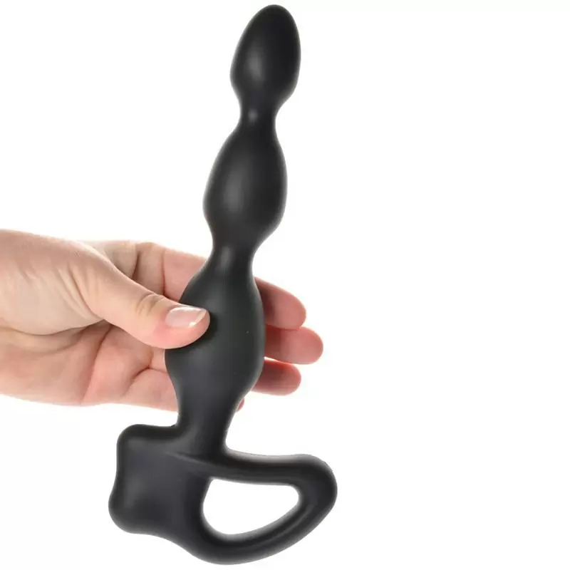 Рельефный электростимулятор простаты Big Bend-it гибкий – черный