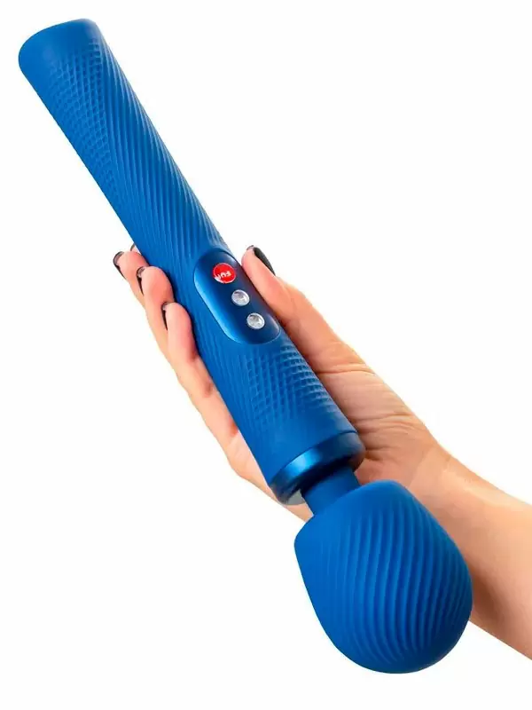 Мощный вибратор Fun Factory VIM VIBRATING WAND, 5 скоростей, силикон, синий
