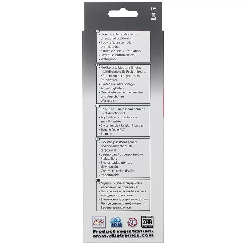 Гибкий вибро-фаллос с щеточкой Bendie Power Stud Cliteriffic – розовый