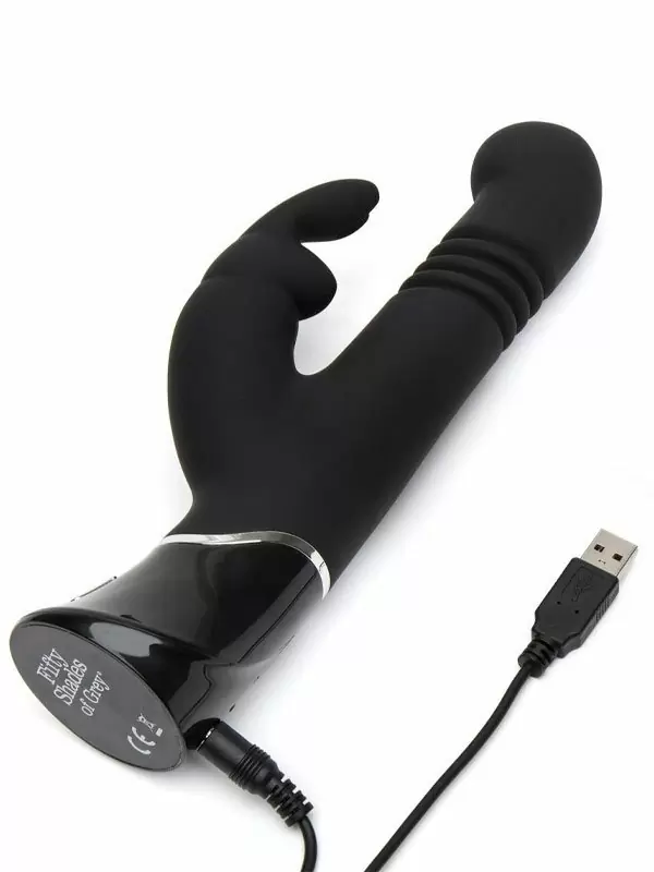 Мощный вибратор-кролик Fifty Shades of Grey Greedy Girl, вращающаяся головка, 12 режимов, 24,1 см, черный