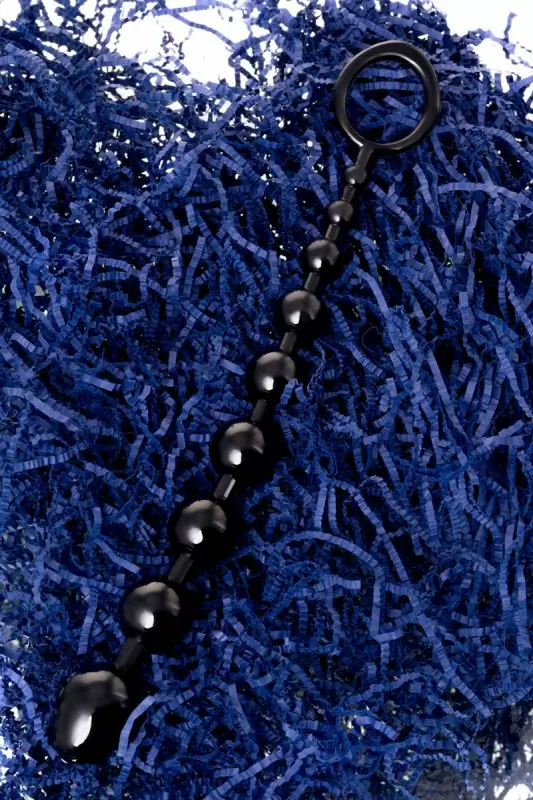 Анальная цепочка из шариков TOYFA A-Toys M – черный