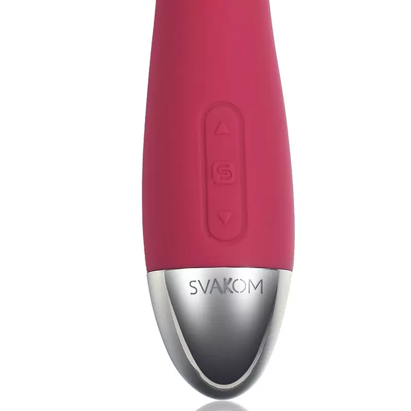 Сенс-вибратор G-точки Lisa включающийся от прикосновений – винно красный