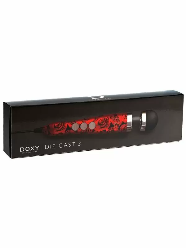Мощный вибратор Doxy Die Cast 3, 28 см, силикон, принт 