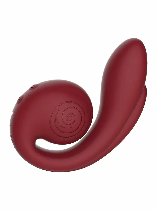 Инновационный тройной вибратор SVibe GIZI Pro, клиторная и анальная стимуляция, 3 мотора, бордовый