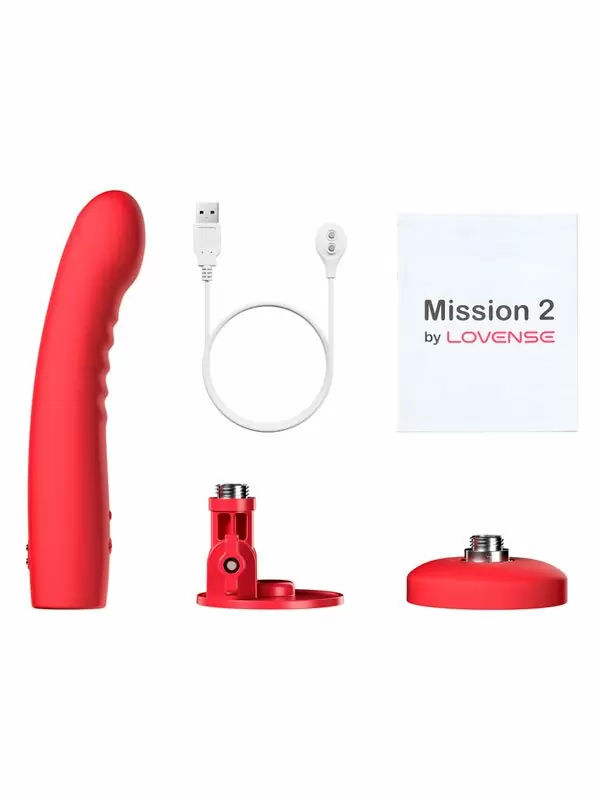 Интерактивный вибратор Lovense Mission 2, управление через приложение, 20 см, красный