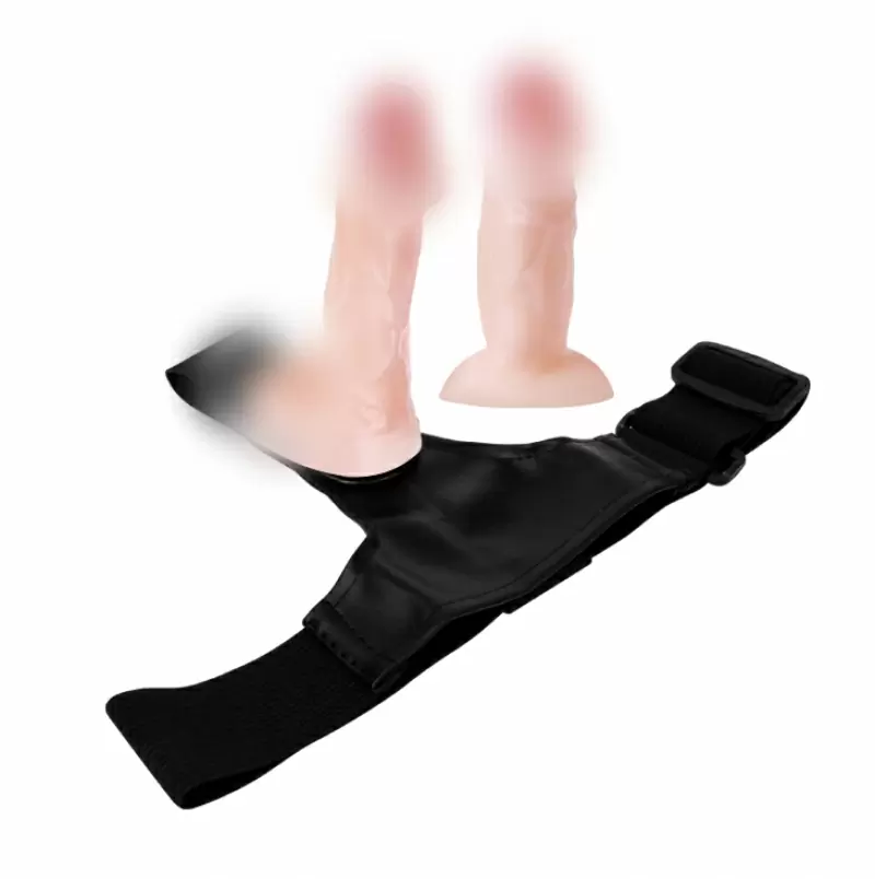 Женский страпон с 2 сменными реалистичными насадками Ultra Passionate Harness – телесный