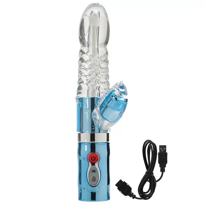 Хай-тек вибромассажер Precious Metal Jewels The Princess перезаряжаемый – голубой