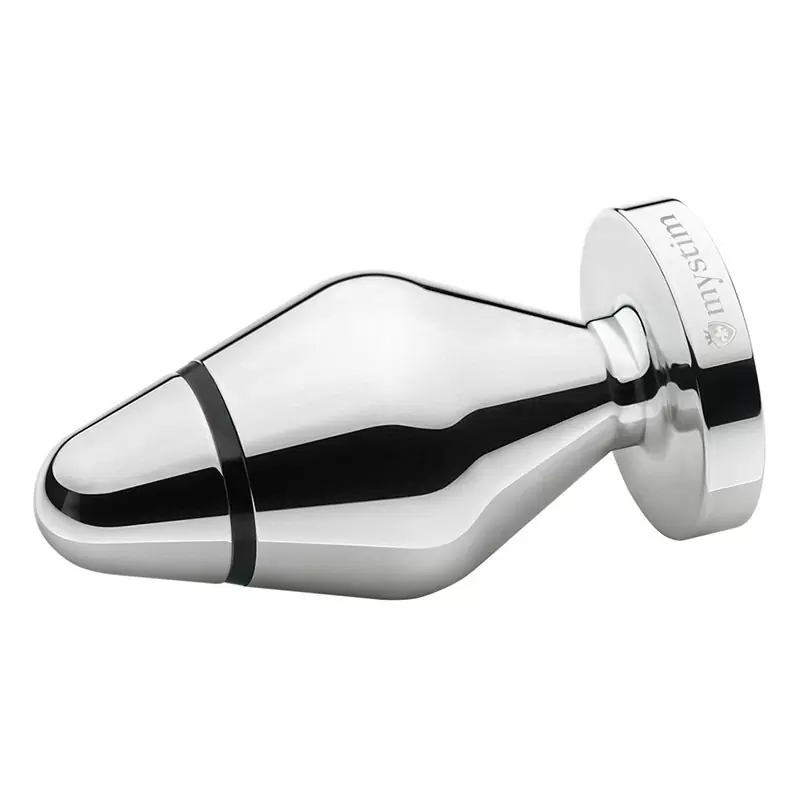 Большая анальная пробка Big John XL с электростимуляцией – серебристый