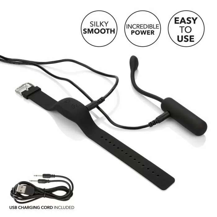 Вибропуля Wristband Remote Petite Bullet с пультом-браслетом - черный