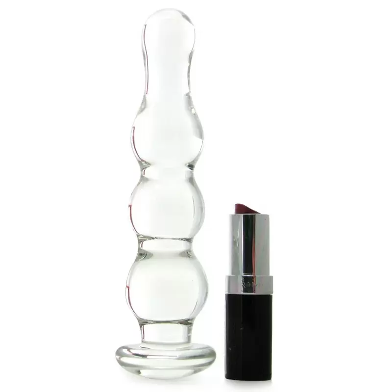 Анальная елочка из стекла Crystal Ripples – прозрачная