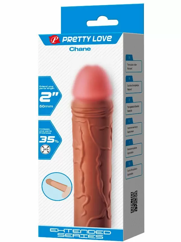 Реалистичная насадка-удлинитель Baile Chane, ТПР, 18 см