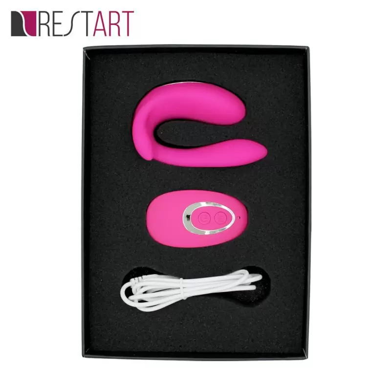 Вибростимулятор для пар Enjoy Life с беспроводным пультом управления – розовый