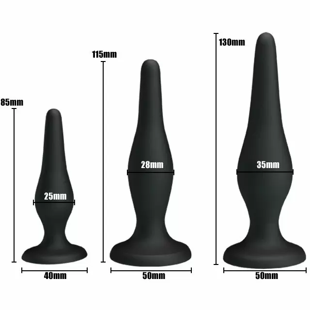 Набор силиконовых анальных пробок для начинающих PrettyLove Mini Anal Kit 