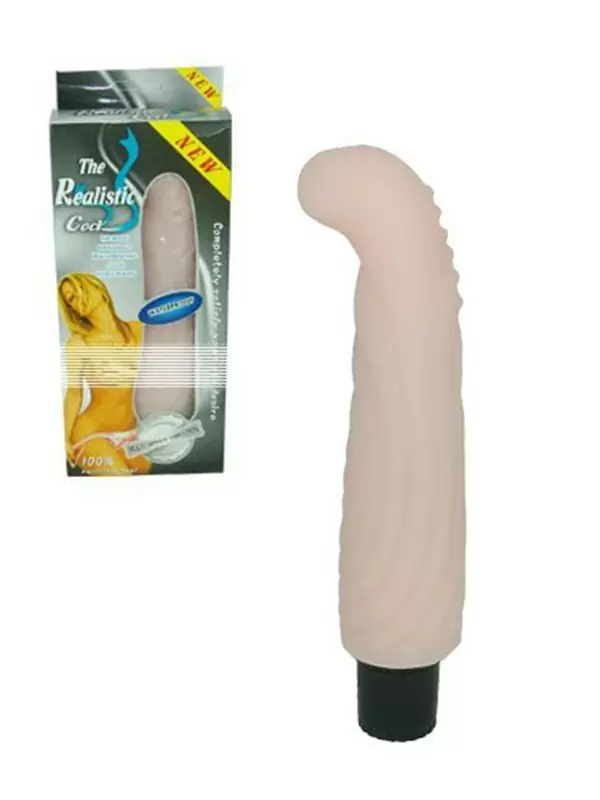 Водонепроницаемый вибратор The Realistic Cock для стимуляции точки G – телесный