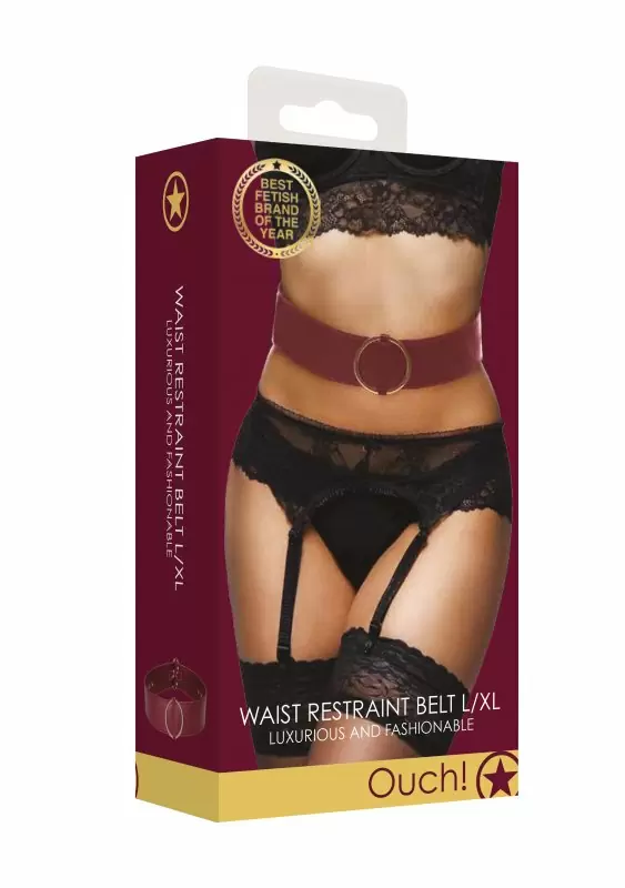 Ремень из искусственной кожи Ouch Halo - Waist Belt L/XL- Burgundy