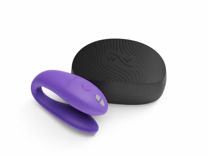 Вибратор для пар We-Vibe Sync Go, управление через приложение, 7,5 см, фиолетовый