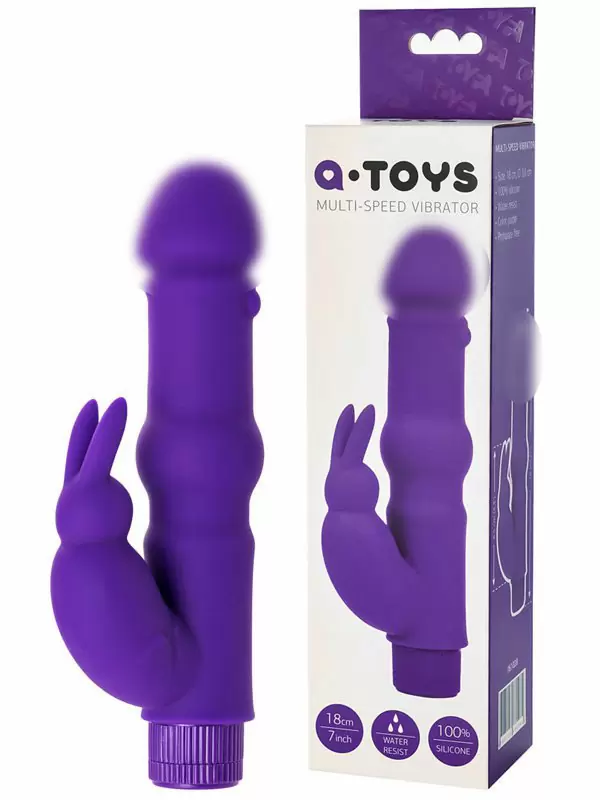 Нереалистичный вибратор TOYFA A-Toys с клиторальным стимулятором – фиолетовый