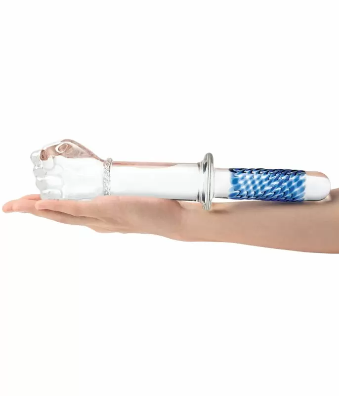 Необычный фаллоимитатор Glas Glass Fist, 28 см, в форме кулака, стекло