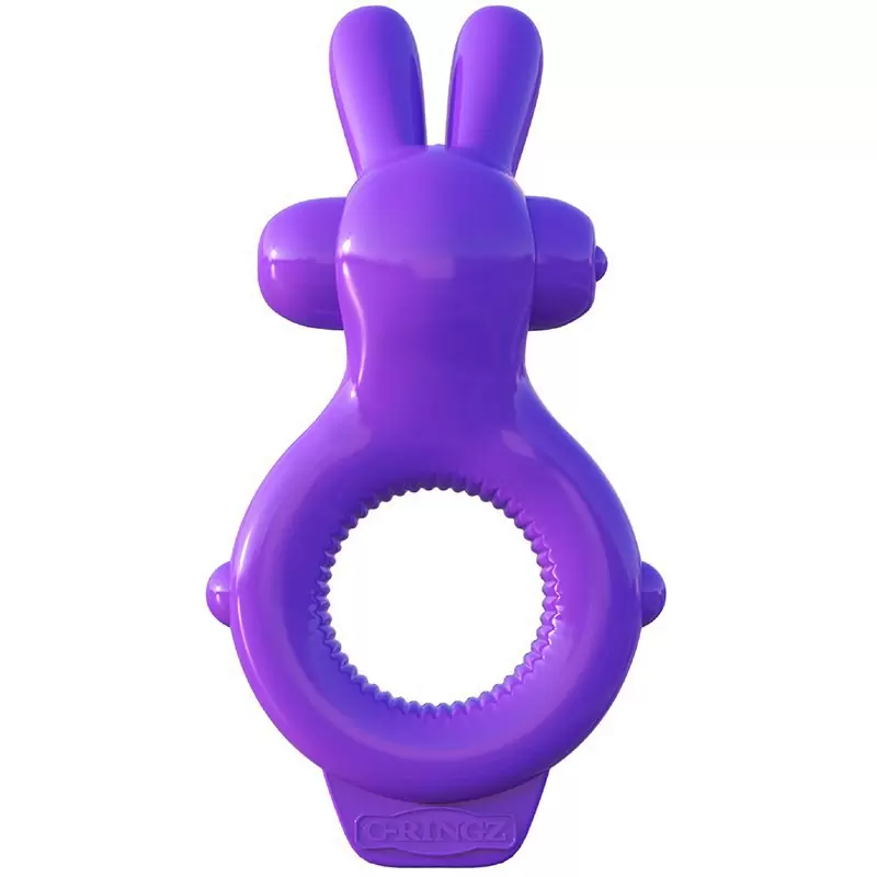 Эрекционное кольцо Ultimate Rabbit Ring с вибрацией – фиолетовый