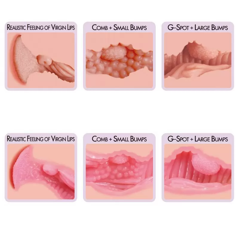 Небольшой мастурбатор-вагина Haru с реалистичной структурой – телесный