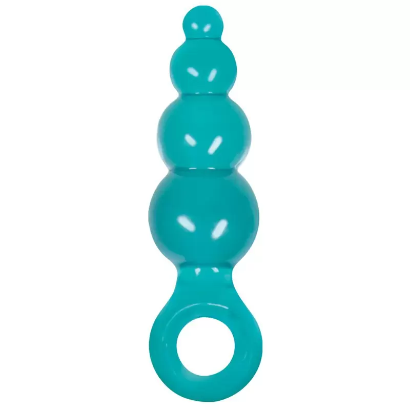 Анальная пробка с кольцом Jolie Ripples Mini – голубая