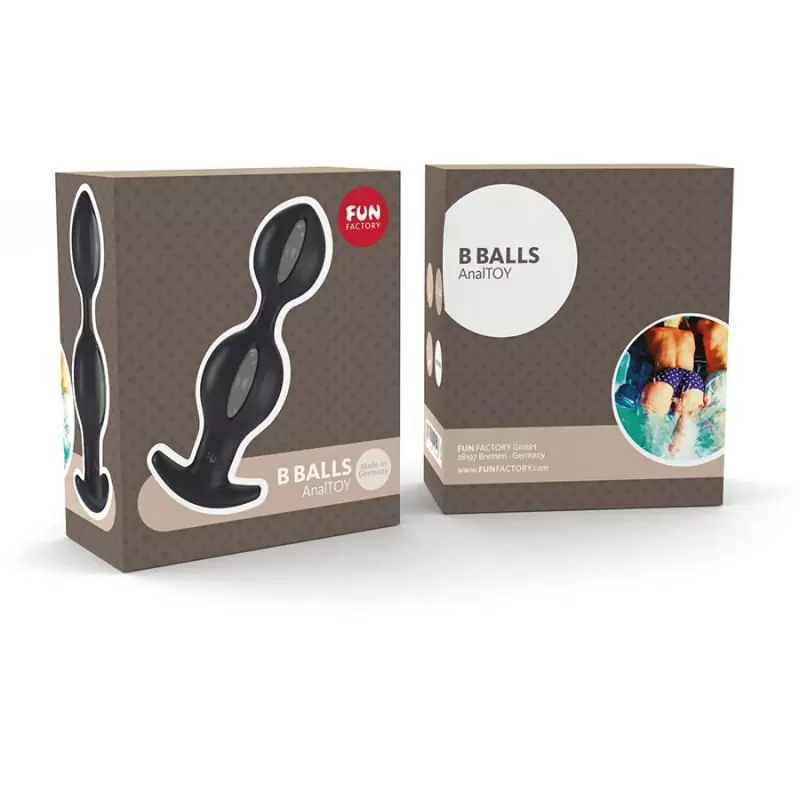 Анальные шарики B Balls со смещенным центром тяжести – черный с серым