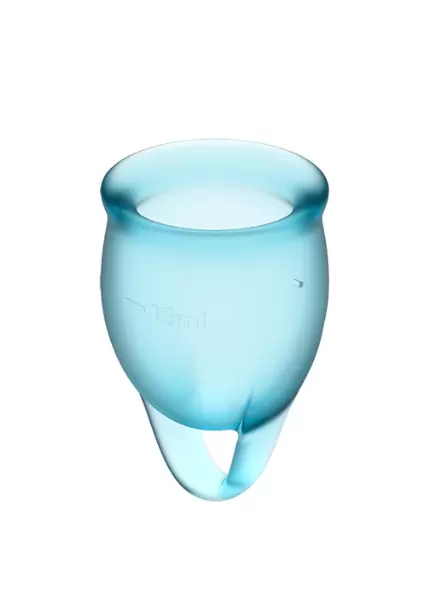 Набор менструальных чаш Satisfyer Feel confident Menstrual Cup (light blue)