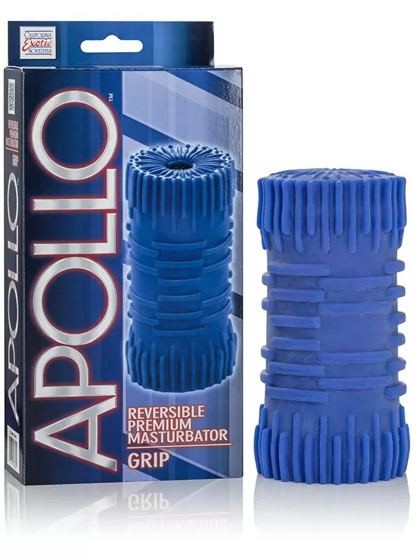 Мастурбатор Apollo Reversible Premium Masturbator Grip двусторонний – голубой