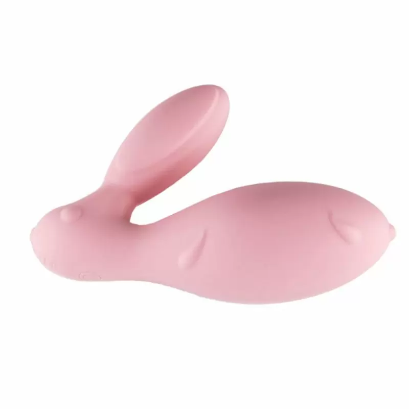 Многофункциональный вибратор в форме зайчика Eris - розовый: 10 режимов вибрации, медицинский силикон