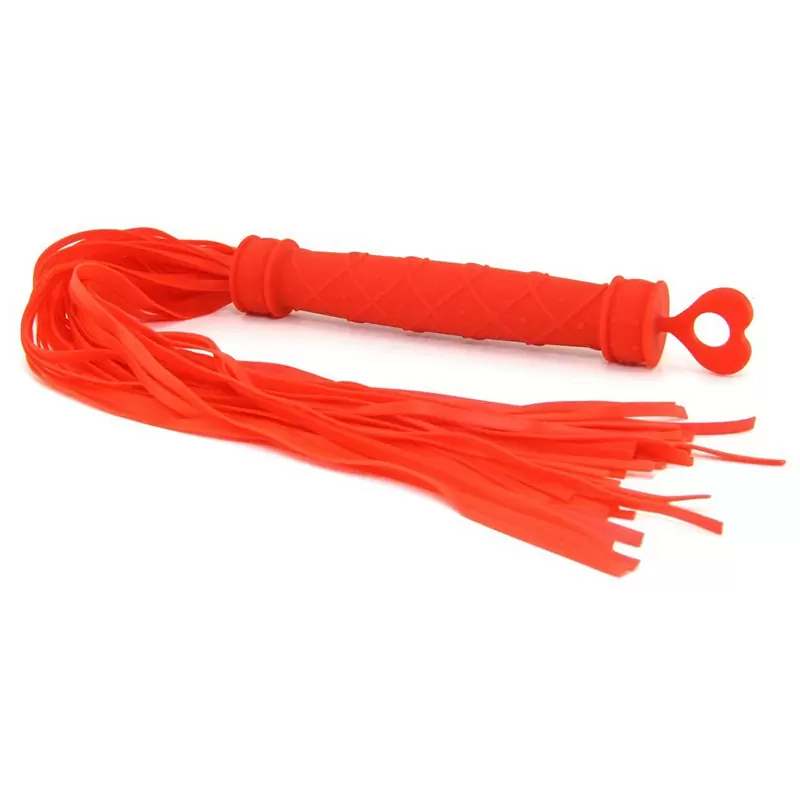 Многохвостая плеть Silicone Bondage Whip – красная
