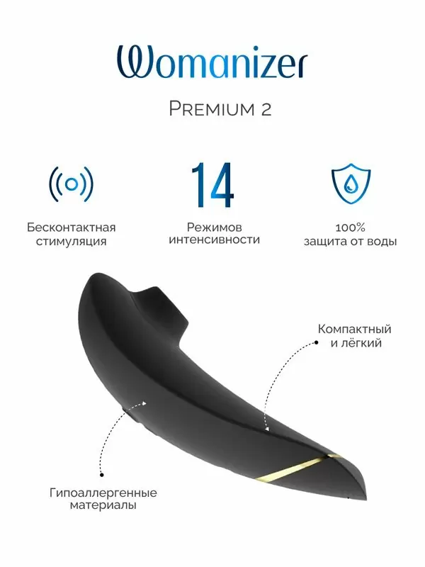 Новогодний набор для пар Pleasure Pair: Мастурбатор ARCwave Ion + Стимулятор клитора Womanizer Premium 2, технология Pleasure Air, черный