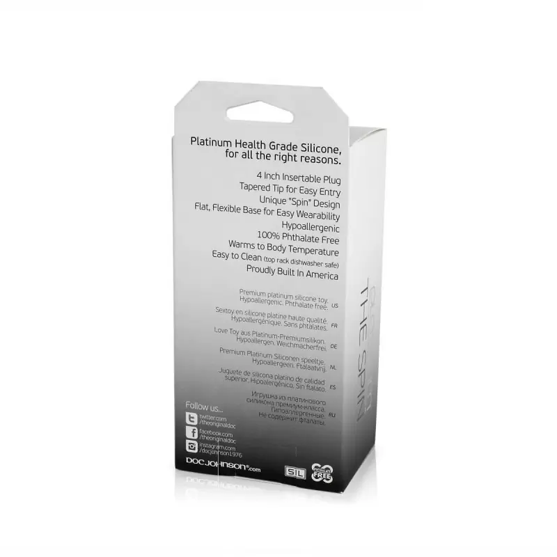 Анальная пробка Platinum Premium Silicone The Spin – черный