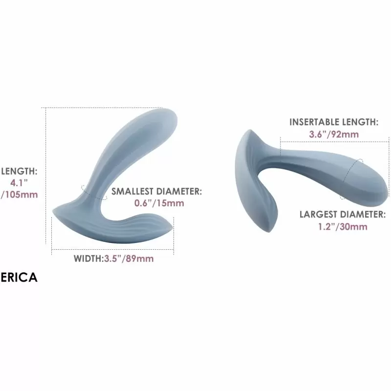 Erica Интерактивный вибромассажер, синий