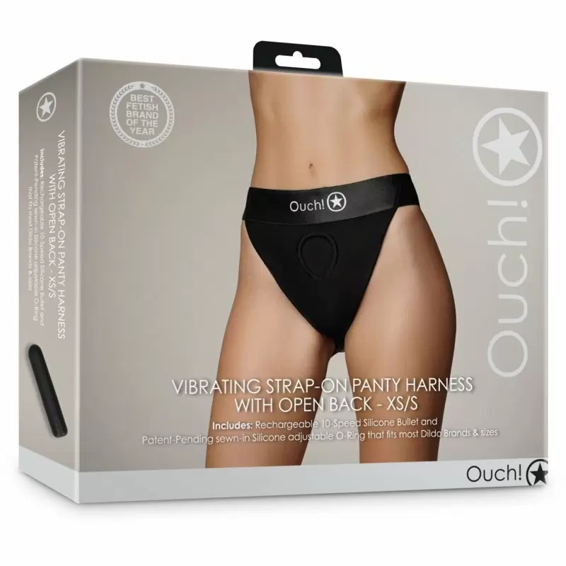 Трусики для страпона с вибропулей - XS/S