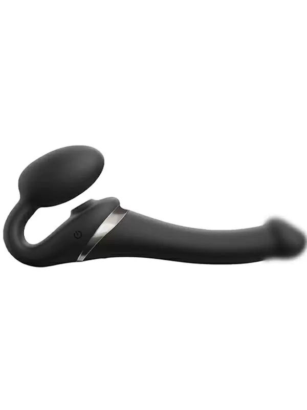 Анатомический страпон Strap-On-Me Multi Orgasm с 3 моторами, безремневой, размер XL, черный