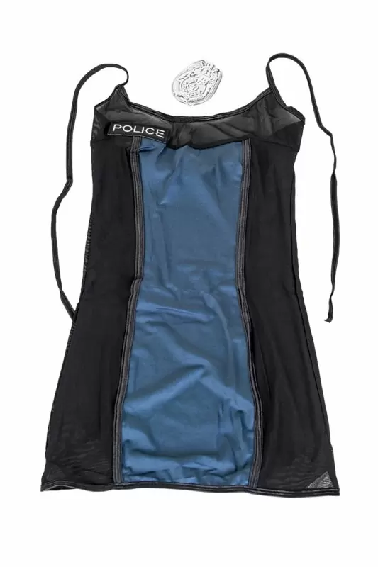 Реалистичная надувная секс-кукла TOYFA Dolls-X Cop Samantha с костюмом полицейской и вибрацией - телесный