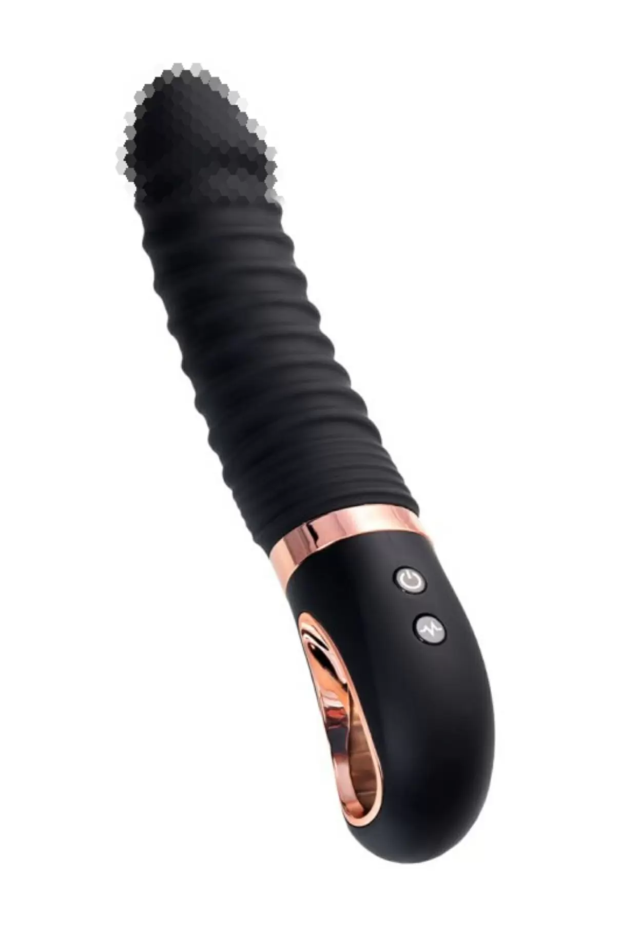 Черный рельефный вибратор Waname D-Splash Hurricane. 14 см. Силикон