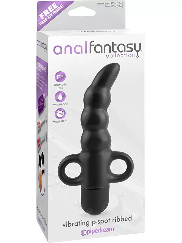 Стимулятор простаты Vibrating P-Spot Ribbed с вибрацией