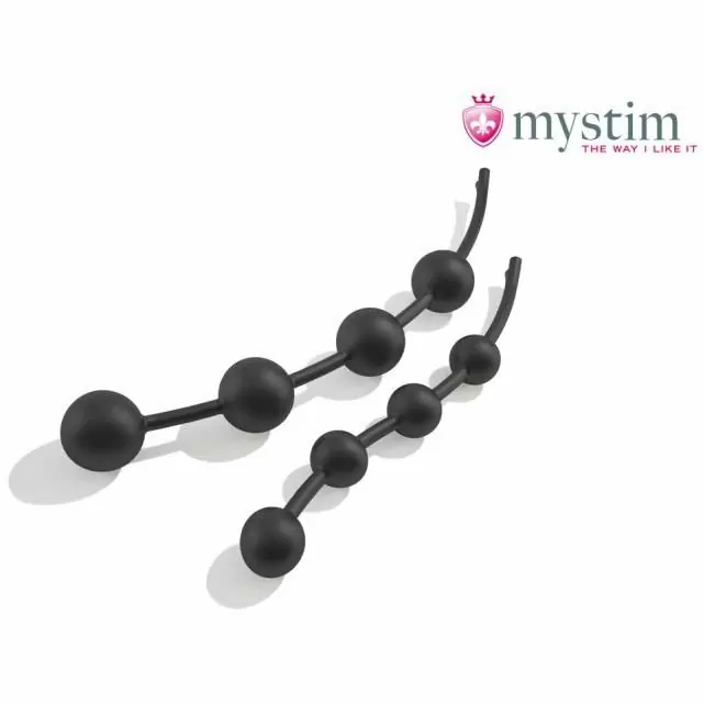 Mystim e-stim anal beads Booty Garland S Анальные бусы маленькие