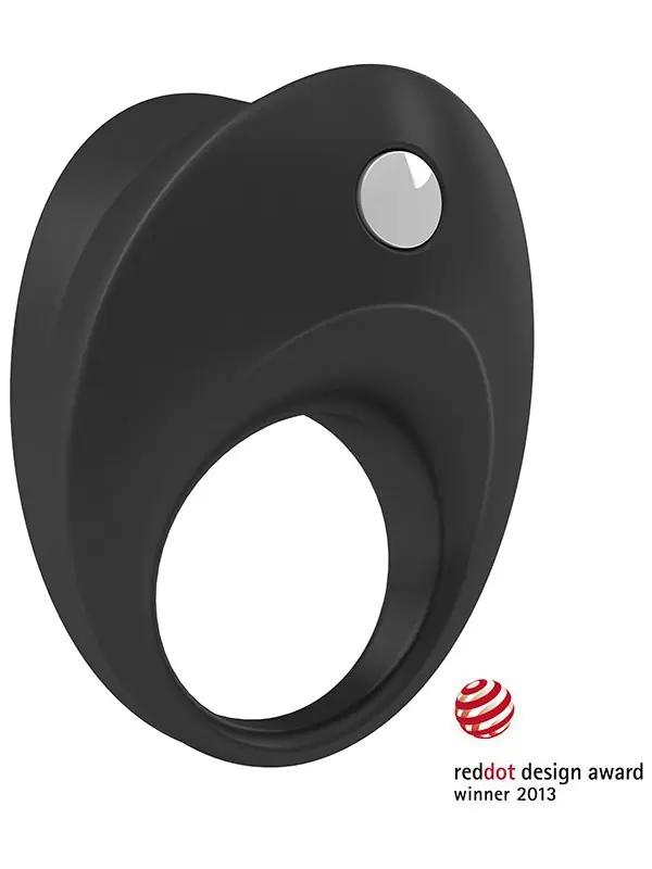 Эрекционное кольцо Ovo  B10 с вибрацией – черный