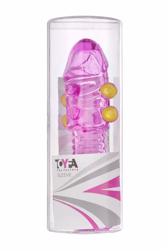 Рельефная насадка на пенис TOYFA Sleeve - фиолетовый