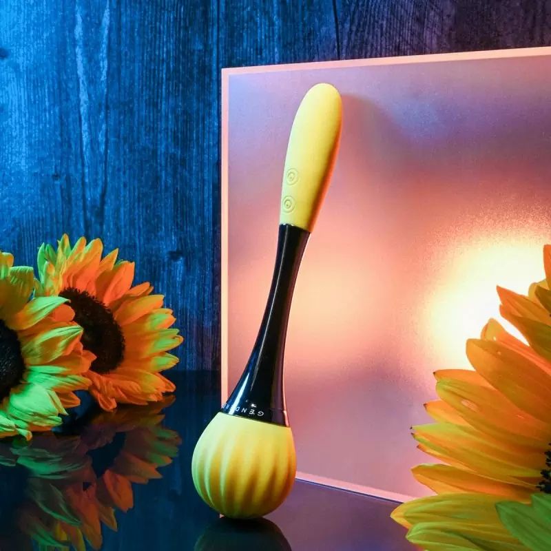 Мощный двусторонний вибратор	Evolved SUNFLOWER, черно-желтый