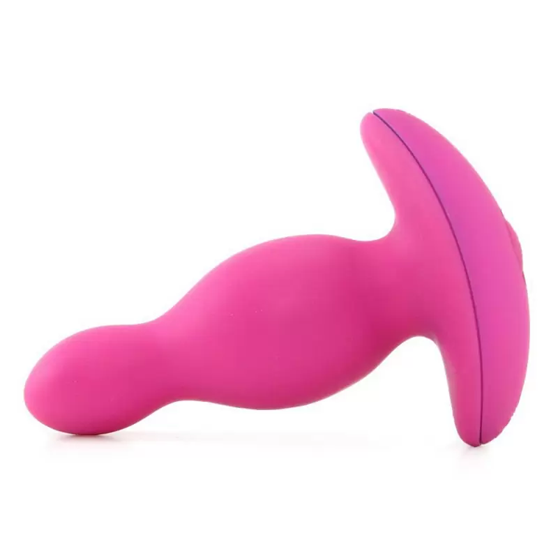 Анальная пробка с вибрацией Silicone 10 Function Risque – розовый
