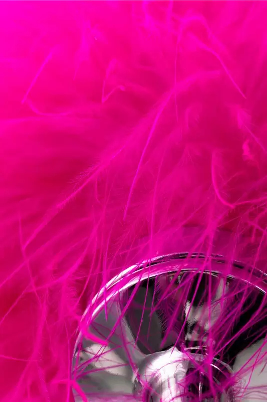 Маленькая анальная втулка с опушкой TOYFA Metal – розовый 