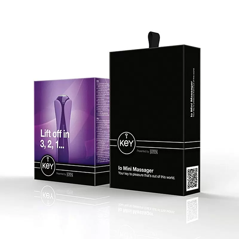 Дизайнерский мини массажер с двумя насадками Io - Lavender