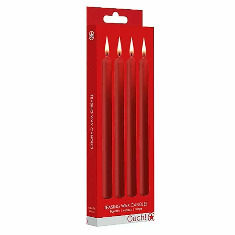 Набор восковых BDSM-свечей Teasing Wax Candles Large, красный